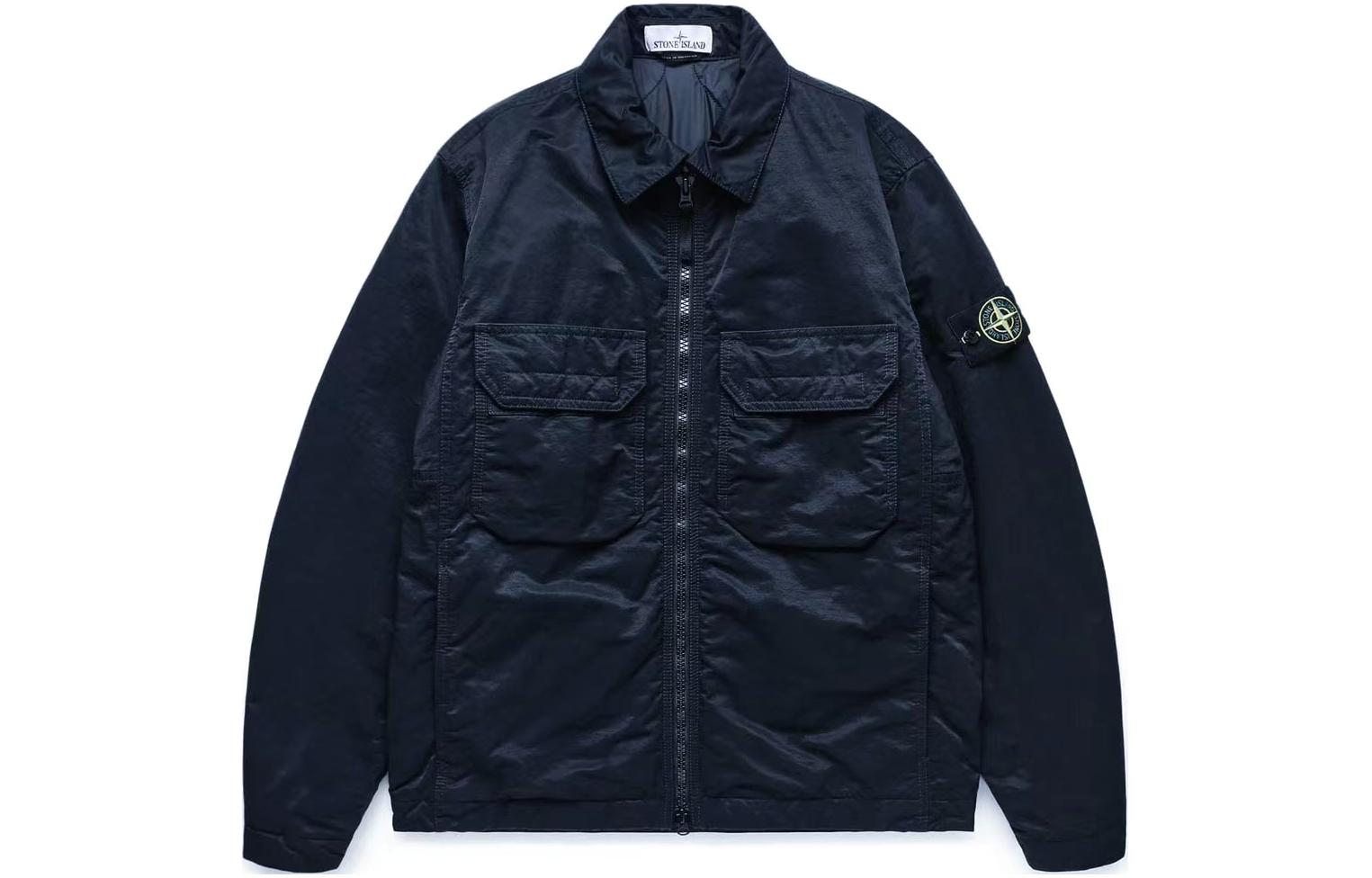 Stone Island  Matte High-Density Navy Blue Overshirt Jacket. 7915Q0721-V0020 圖 2