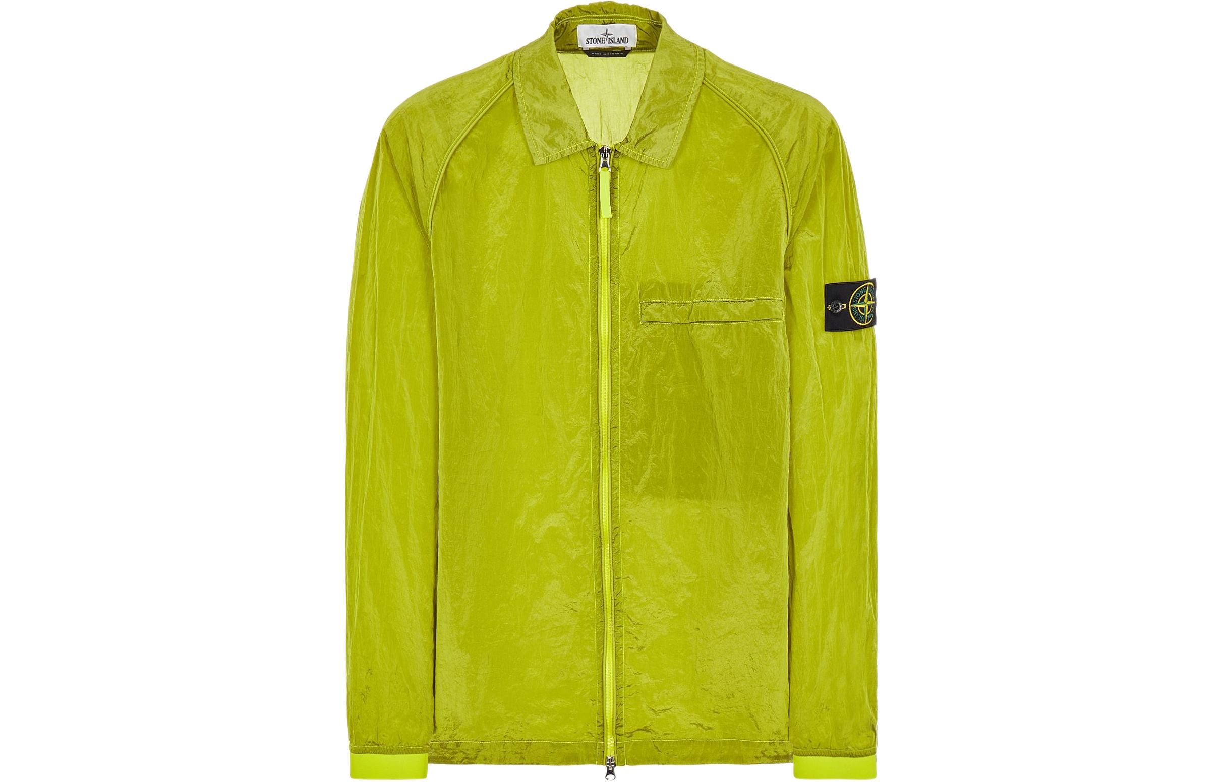 Stone Island  Metallic Nylon Shirt Jacket Lemon Yellow秋季 761512321-V0031