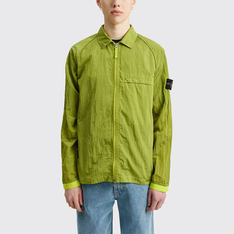 Stone Island  Metallic Nylon Shirt Jacket Lemon Yellow秋季 761512321-V0031 圖 4