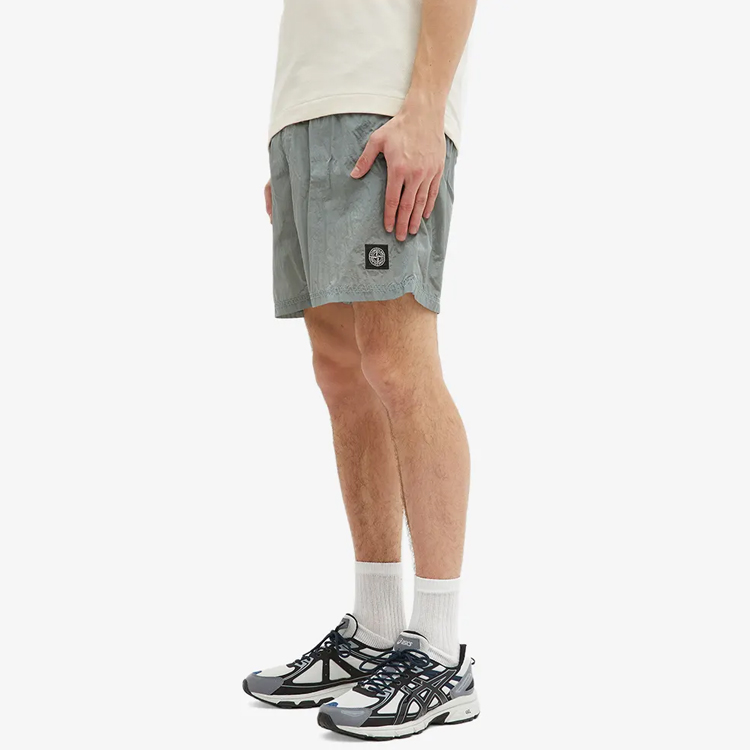 Stone Island  Metallic Nylon Shorts Grey Blue 7615b0943-v0044 圖 5