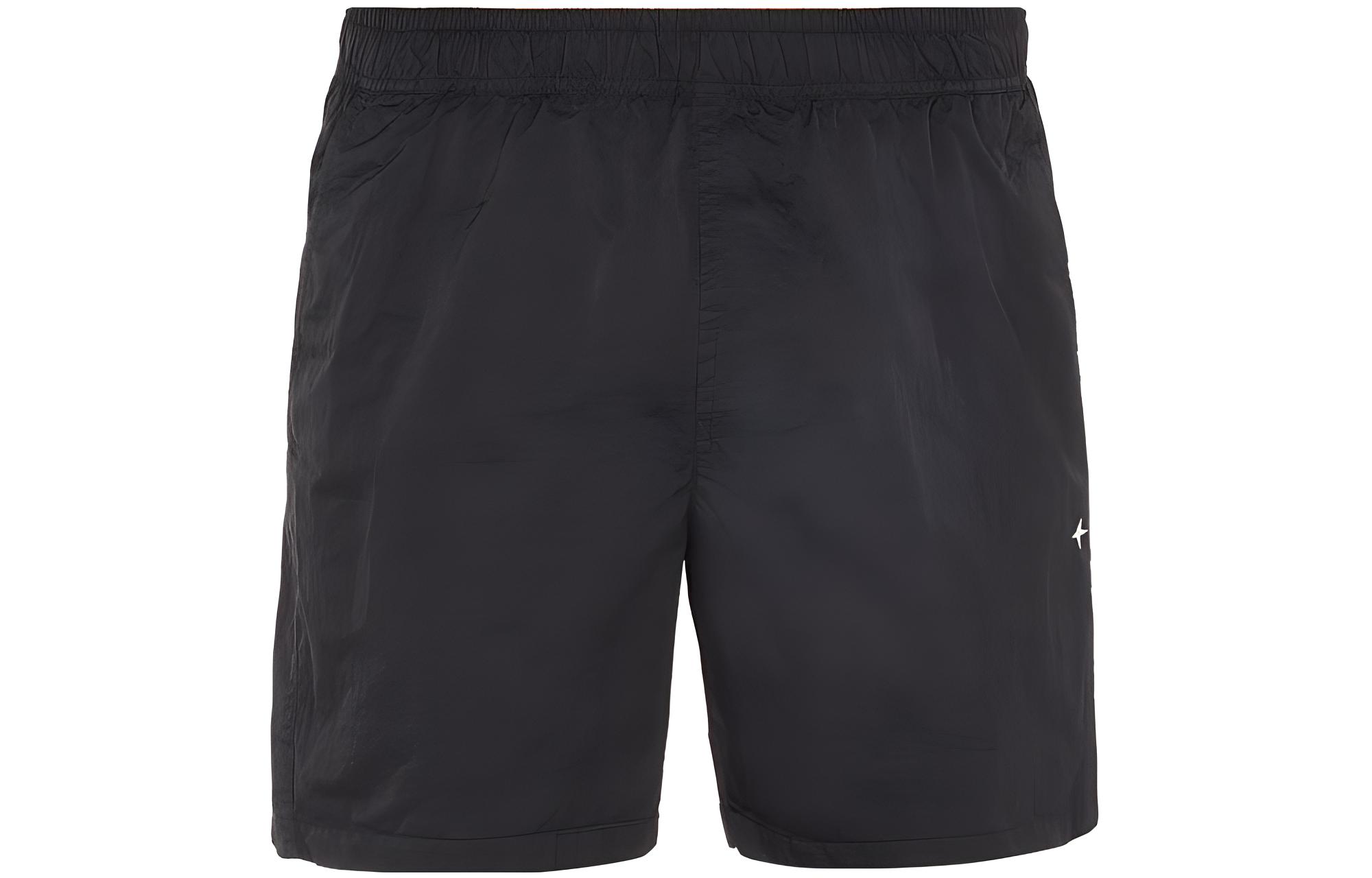 Stone Island  Mid-Rise Elastic Waist Casual Shorts. 7815B04G6-V0029