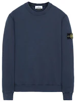 STONE ISLAND Navy Blue Badge Logo Brushed Cotton Sweatshirt. 731563020-v0028 STONE ISLAND Navy Blue Badge Logo Brushed Cotton Sweatshirt. 731563020-v0028
