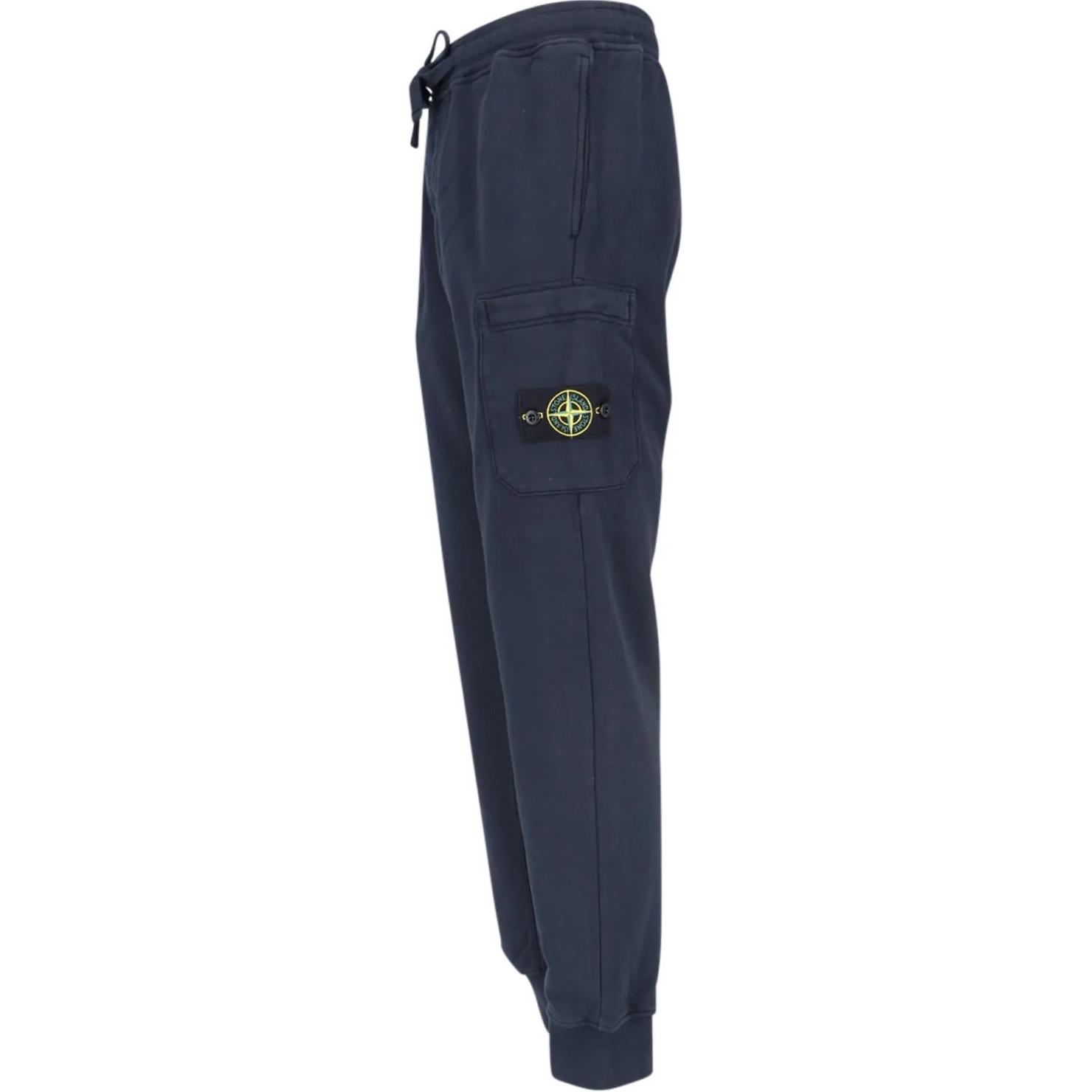 Shop ストーンアイランド ネイビー ドローストリング ジョガーパンツ カジュアルスタイル 811564551-A0020