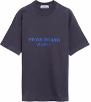 Stone Island Navy Blue Letter Print Crewneck Loose Fit Short Sleeve T-Shirt 8115207X4-V0126 Stone Island Navy Blue Letter Print Crewneck Loose Fit Short Sleeve T-Shirt 8115207X4-V0126