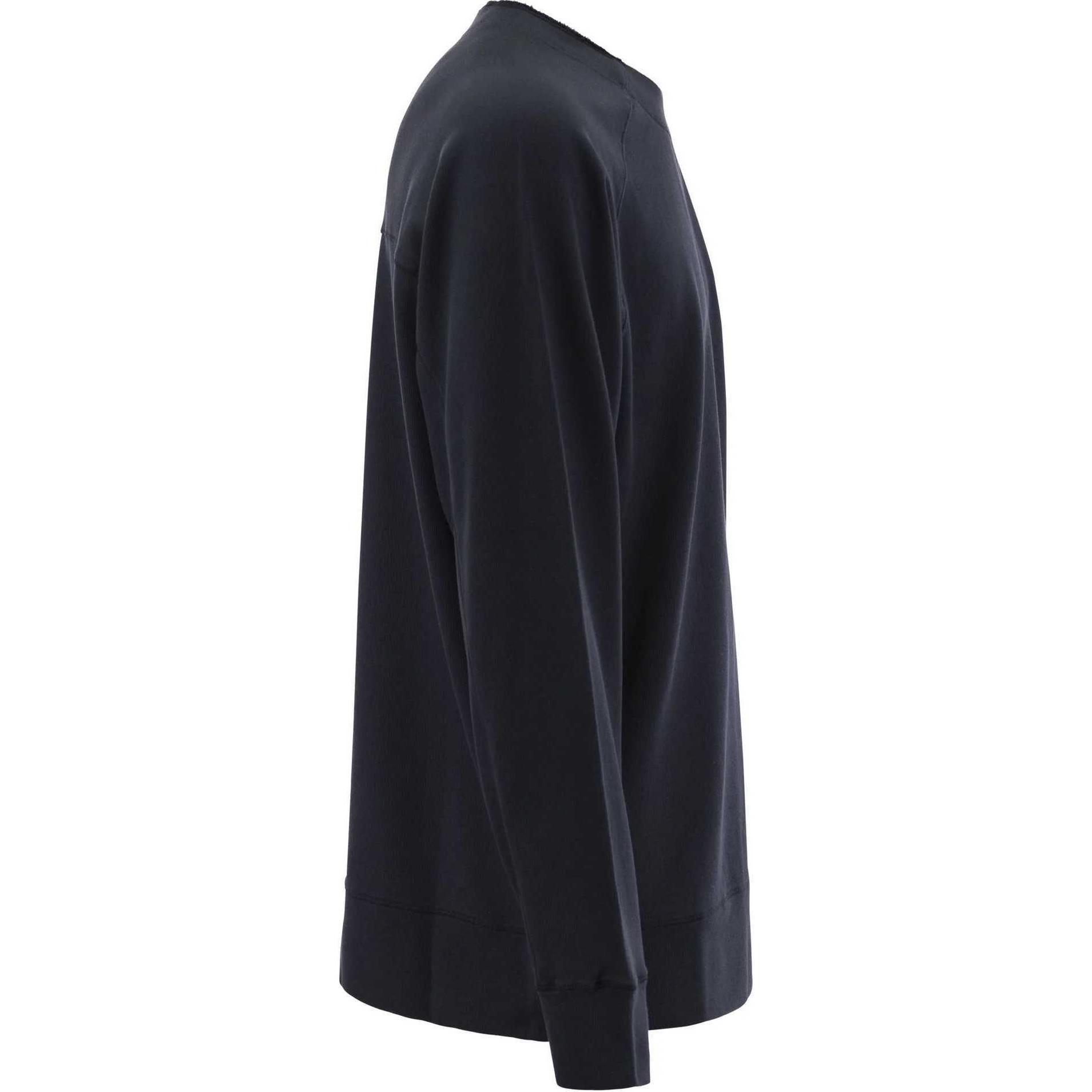 STONE ISLAND  Navy Blue Solid Loose Fit Crewneck Sweatshirt 8015654F3-V0020 圖 4