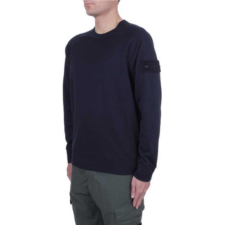 STONE ISLAND  Navy Blue Solid Loose Fit Crewneck Sweatshirt 8015654F3-V0020 圖 6
