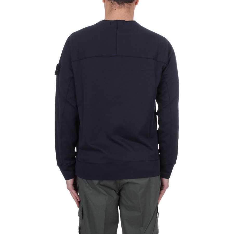 STONE ISLAND  Navy Blue Solid Loose Fit Crewneck Sweatshirt 8015654F3-V0020 圖 7