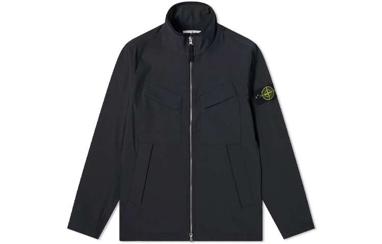 STONE ISLAND  Navy Blue Zip-Up Stand Collar Jacket 741540827-V0020 圖 2