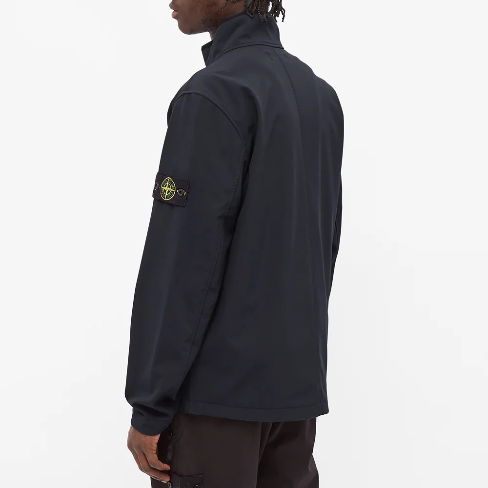 STONE ISLAND  Navy Blue Zip-Up Stand Collar Jacket 741540827-V0020 圖 4