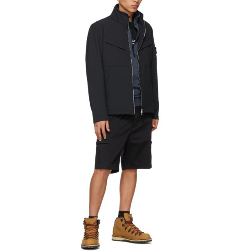 STONE ISLAND  Navy Blue Zip-Up Stand Collar Jacket 741540827-V0020 圖 7