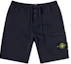 Buy STONE ISLAND Navy Solid Color Drawstring Casual Shorts 761564651-V0020