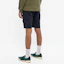 Shop STONE ISLAND Navy Solid Color Drawstring Casual Shorts 761564651-V0020