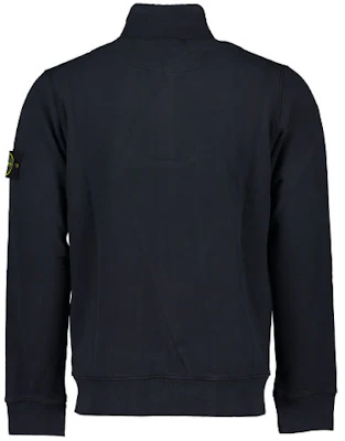 STONE ISLAND Navy Zip-Up Jacket with Logo Patch and Stand Collar. 751566120-V0020 Lookbook STONE ISLAND Navy Zip-Up Jacket with Logo Patch and Stand Collar. 751566120-V0020