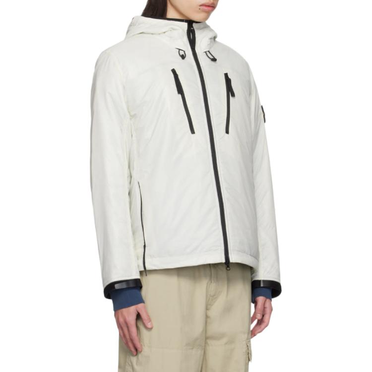 STONE ISLAND  Off-White Logo Contrast Zip-Up Hooded Jacket 8115Q0425-V0097 圖 6
