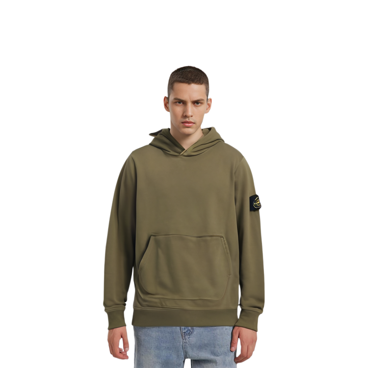 STONE ISLAND  Olive Green Logo Patch Long Sleeve Hoodie. 791561252-V0058 圖 4