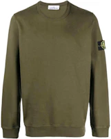 Stone Island Olive Green Logo Print Long Sleeve Crewneck Sweatshirt. 791562420V0058 Stone Island Olive Green Logo Print Long Sleeve Crewneck Sweatshirt. 791562420V0058