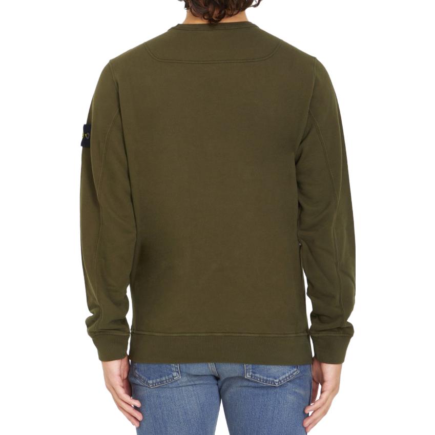 Shop 石頭島橄欖綠標誌印花長袖圓領衛衣 791562420V0058