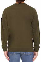Shop Stone Island Olive Green Logo Print Long Sleeve Crewneck Sweatshirt. 791562420V0058