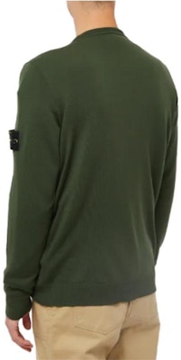 STONE ISLAND 橄欖綠V領針織開襟毛衣 7715511c4-v0058 Shop STONE ISLAND 橄欖綠V領針織開襟毛衣 7715511c4-v0058