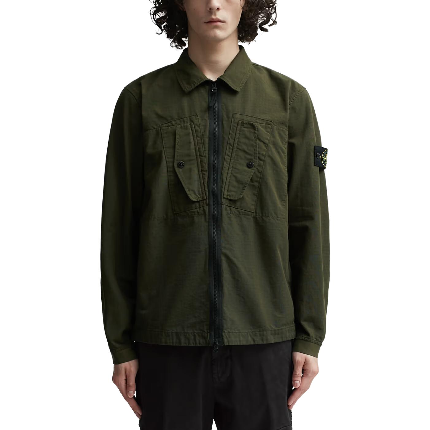 Stone Island  Olive Green Zip-Up Long Sleeve Jacket 791511112-v0058 圖 4