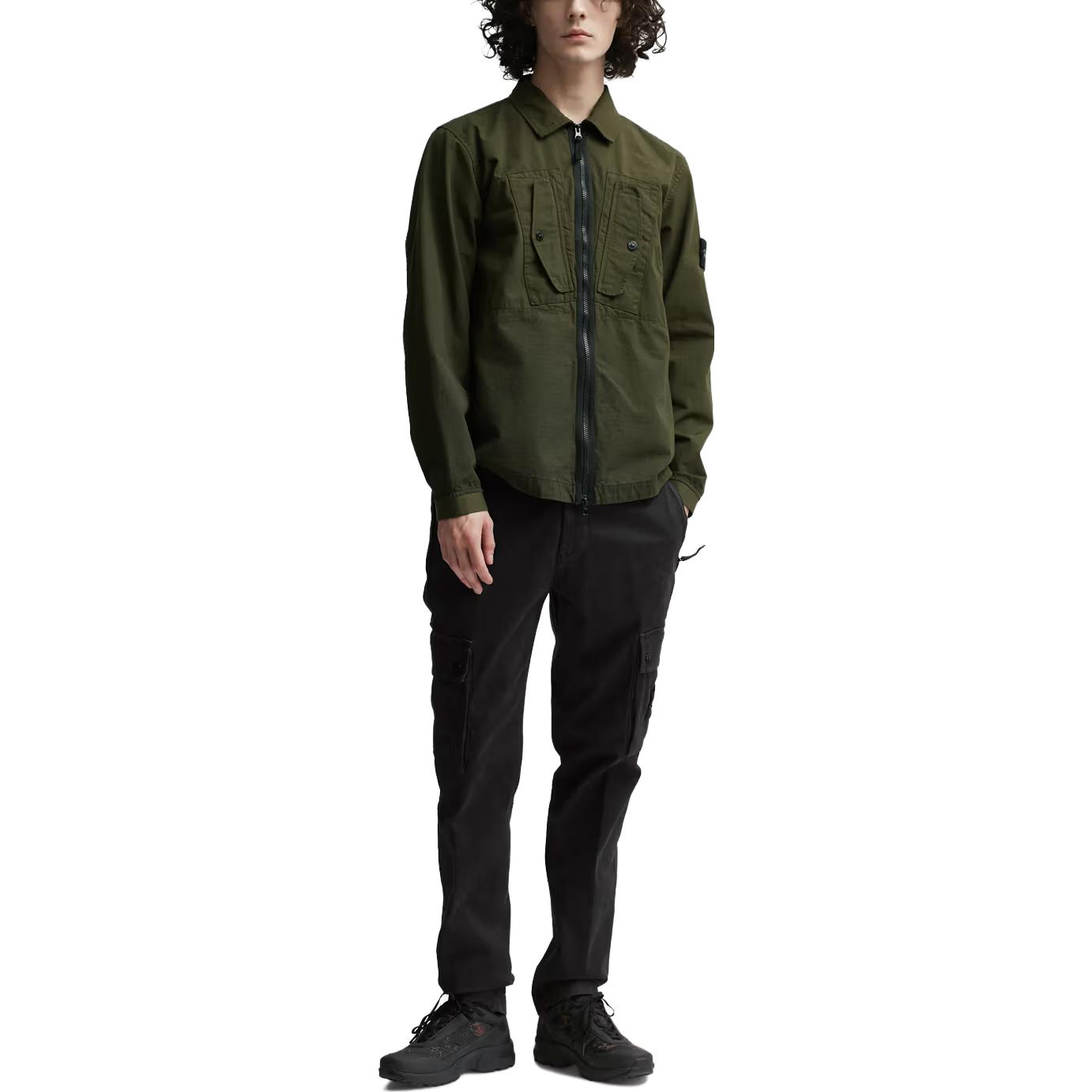 Stone Island  Olive Green Zip-Up Long Sleeve Jacket 791511112-v0058 圖 6
