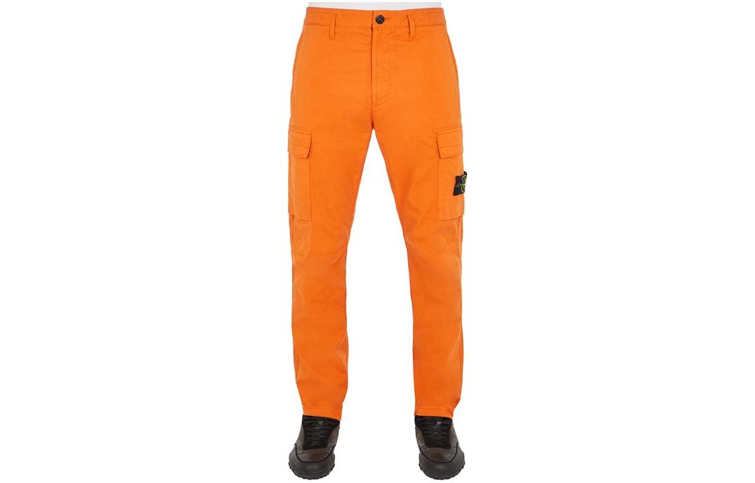 Order STONE ISLAND Seluar Kargo Kasual Oren Warna Solid 101530410-V0073