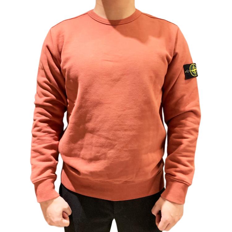 STONE ISLAND  Orange Crewneck Long-Sleeve Loose-Fit T-Shirt. 711562720-V0013 圖 3