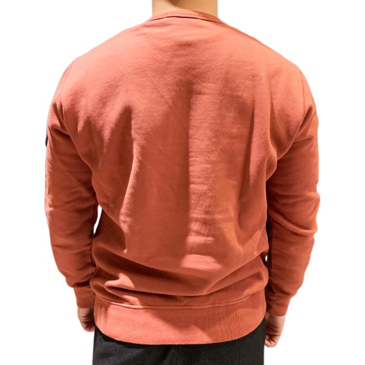 STONE ISLAND  Orange Crewneck Long-Sleeve Loose-Fit T-Shirt. 711562720-V0013 圖 4