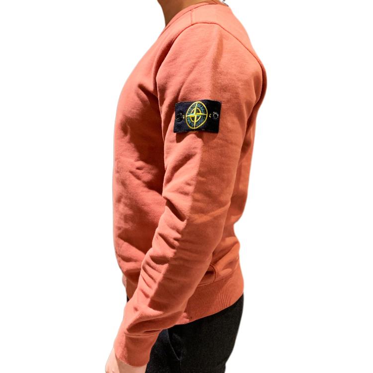 STONE ISLAND  Orange Crewneck Long-Sleeve Loose-Fit T-Shirt. 711562720-V0013 圖 5