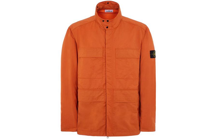 STONE ISLAND  Orange Logo Patch Long-Sleeve Jacket 781542730-V0073