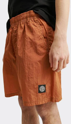 Stone Island Seluar Pendek Santai Nylon Cetak Logam Jingga. 7615b0943-v0032 Shop Stone Island Seluar Pendek Santai Nylon Cetak Logam Jingga. 7615b0943-v0032