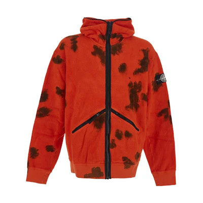 STONE ISLAND Orange Splatter Print Zip-Up Hoodie Long Sleeve. 7915658E4-V0037