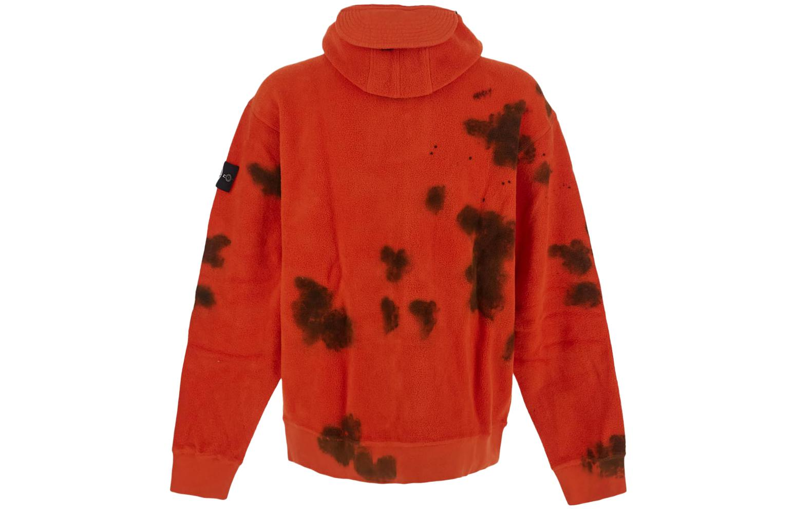 STONE ISLAND  Orange Splatter Print Zip-Up Hoodie Long Sleeve. 7915658E4-V0037 圖 3