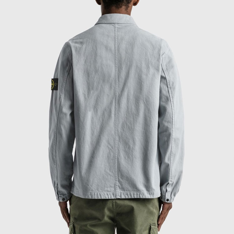 STONE ISLAND  Pearl Grey Pocket Collar Casual Jacket - Fall Collection. 751510704-V0061 圖 6