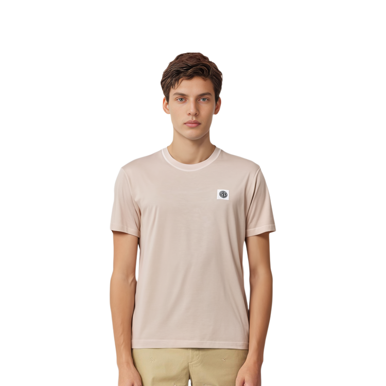 Purchase Stone Island Baju-T Crewneck Merah Jambu dengan Logo Patch. 771523742-V0180