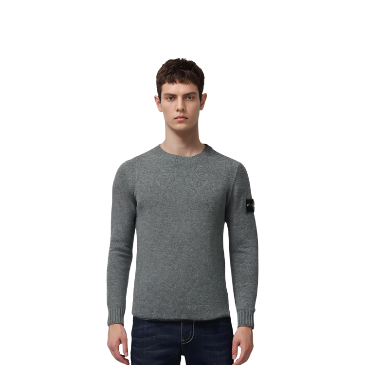 STONE ISLAND  Pullover Knit Wool-Blend Sweater Grey - Urban Fall Fashion. 7315505A3-V0060 圖 7