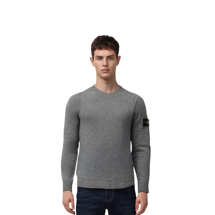 STONE ISLAND  Pullover Knit Wool-Blend Sweater Grey - Urban Fall Fashion. 7315505A3-V0060 圖 8