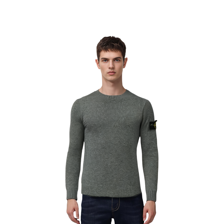 STONE ISLAND  Pullover Knit Wool-Blend Sweater Grey - Urban Fall Fashion. 7315505A3-V0060 圖 9