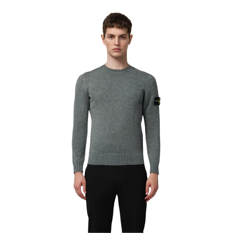STONE ISLAND  Pullover Knit Wool-Blend Sweater Grey - Urban Fall Fashion. 7315505A3-V0060 圖 10