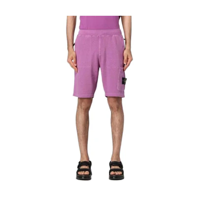STONE ISLAND Purple Elastic Waist Casual Shorts 781564060-V0145