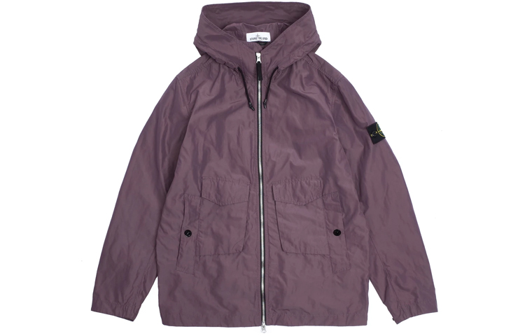 Stone Island  Purple Zip-Up Hoodie Jacket with Sleeve Patch. 741541122-V0011 圖 2