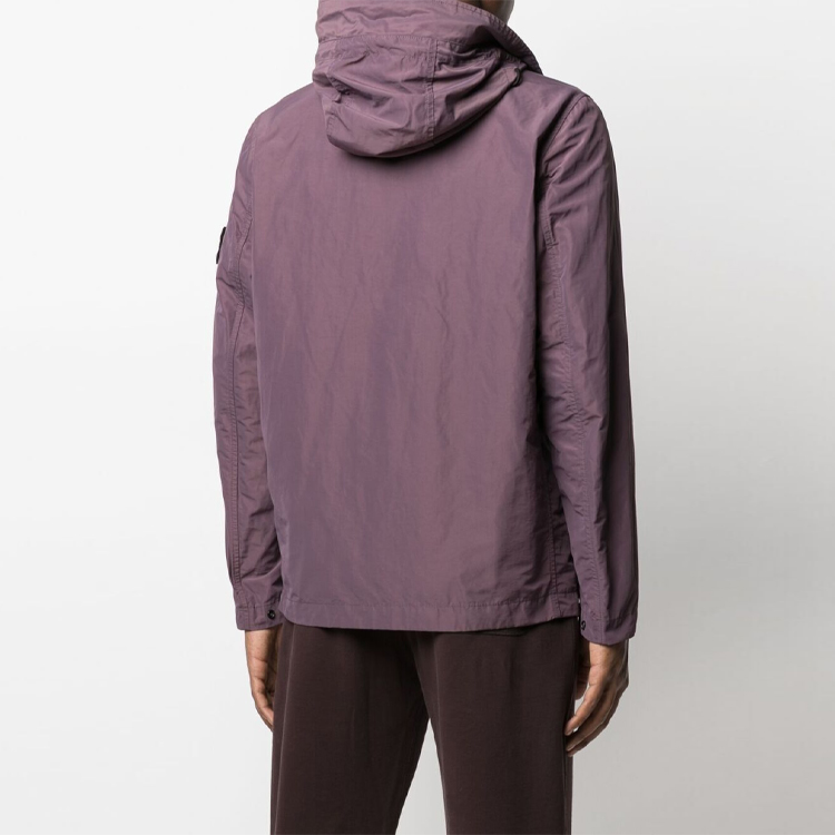 Stone Island  Purple Zip-Up Hoodie Jacket with Sleeve Patch. 741541122-V0011 圖 6