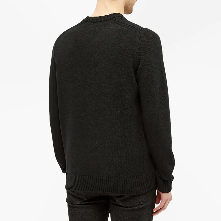 Stone Island  Retro Wool Long Sleeve Sweater Black 7315552A3-V0029 圖 4