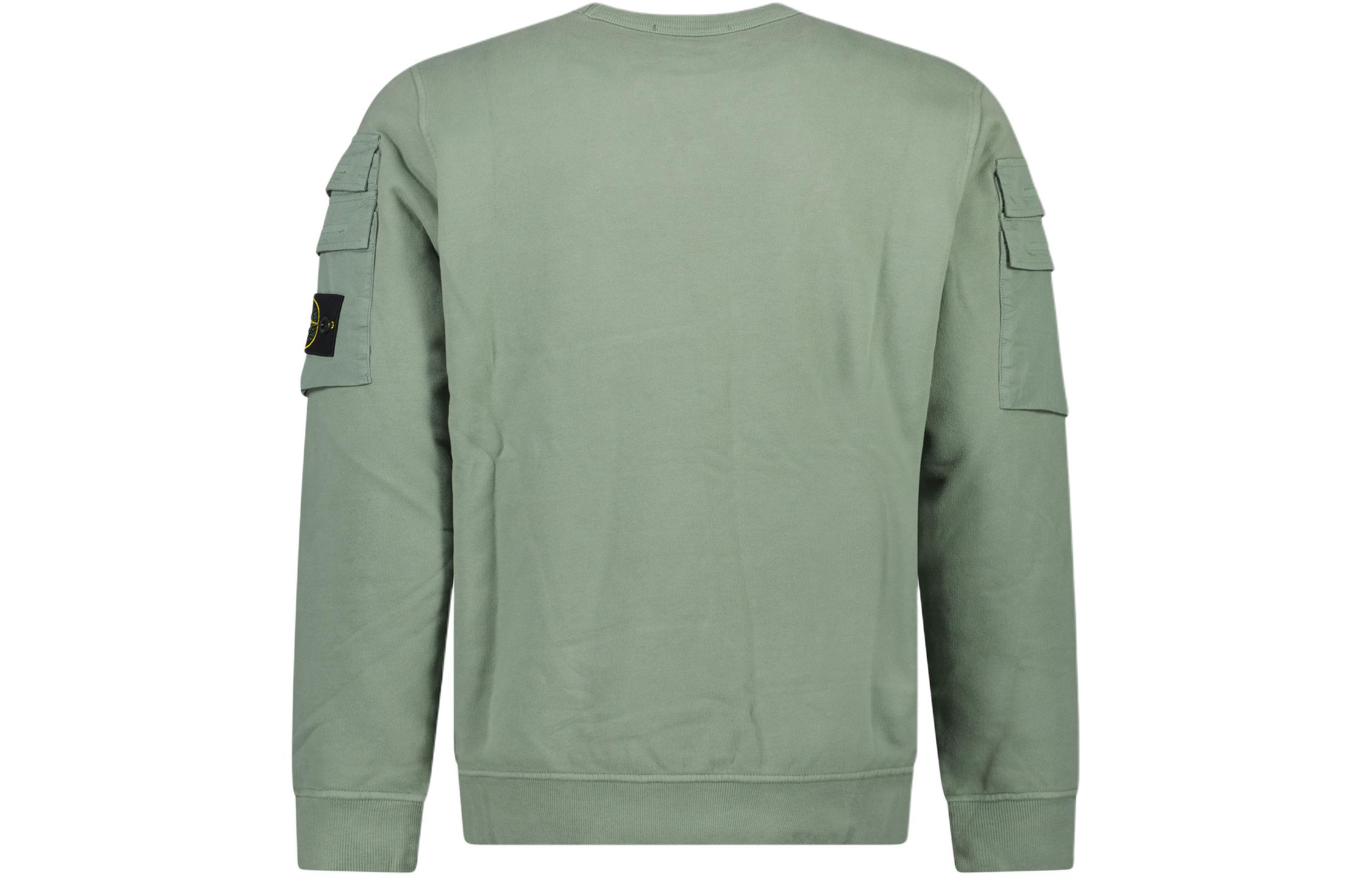 STONE ISLAND  Sage Green Pocket Sleeve Crewneck Sweatshirt 791560577-V0055 圖 3