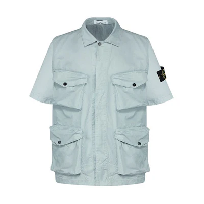 Stone Island Short Sleeve Utility Shirt Pearl Gray 751510210-V0061