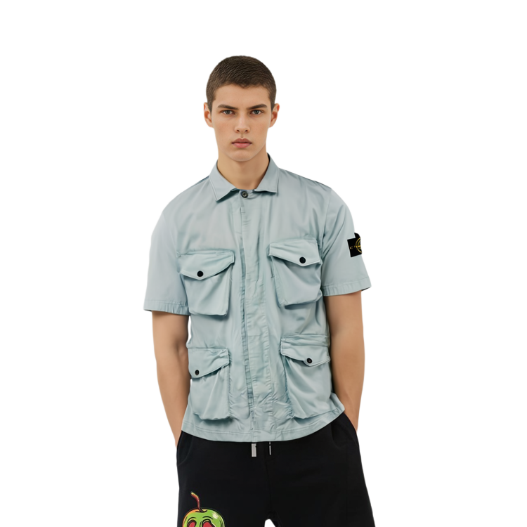 Purchase Stone Island 短袖多功能襯衫 珍珠灰 751510210-V0061