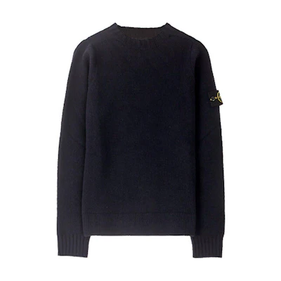 Stone Island Slim-Fit Crewneck Sweater Navy Blue 7315505A3-V0020