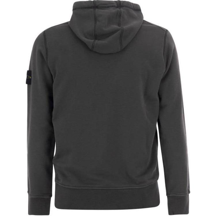 STONE ISLAND  Slim Fit Hooded Long Sleeve Sweatshirt Dark Grey. 801564151-V0065 圖 3
