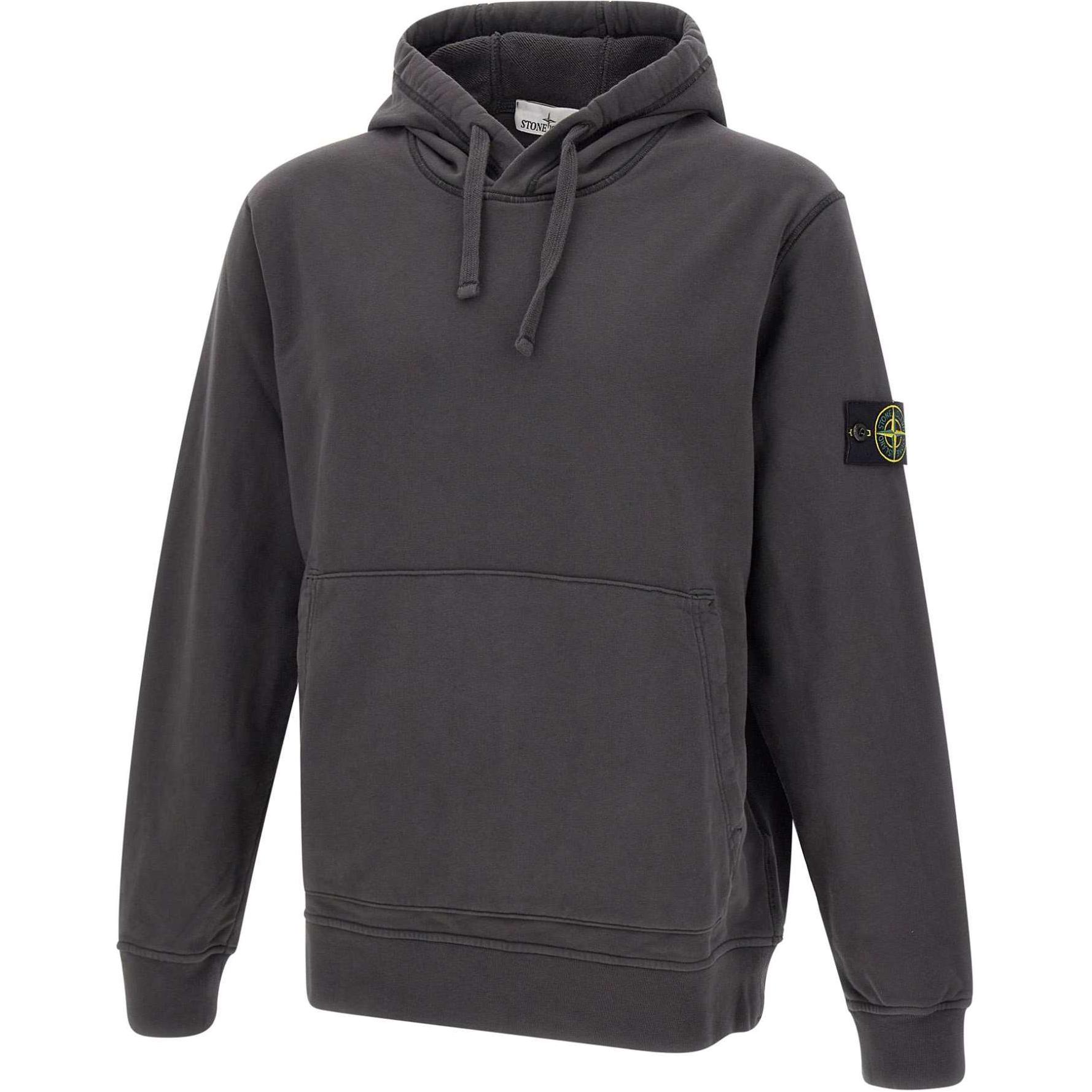 STONE ISLAND  Slim Fit Hooded Long Sleeve Sweatshirt Dark Grey. 801564151-V0065 圖 4