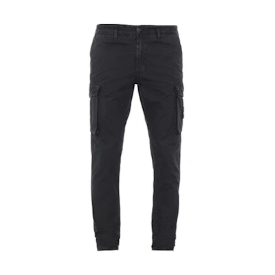 Stone Island Slim Fit Washed Black Cargo Pants 7215318WA-V0129